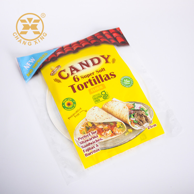 Heat Sealed Tortilla Wraps Packaging Food Safe Bread Bag Printed Logo