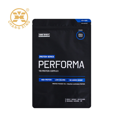 Customized Flat Bottom Bags Plastic Whey Protein Powder Health Food Packaging Bag With Zipper