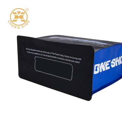 Customized Flat Bottom Bags Plastic Whey Protein Powder Health Food Packaging Bag With Zipper