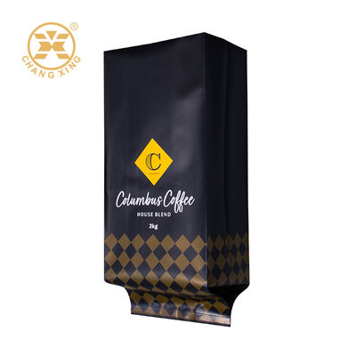 Custom Printed Matt Aluminum Foil Side Gusset Coffee Beans Packaging Bags Stand Up Coffee Bags Custom Moisture Proof Zipper Bags