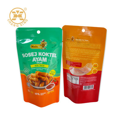 Customized Plastic Food Bags Sausage Packaging Bags Meat sealed Packaging Bag With Zipper