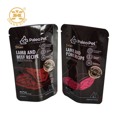 Custom Logo Printed Plastic Zipper Pet Food Pouch Moisture-Proof Pet Packaging Bags For Dog Cat Food