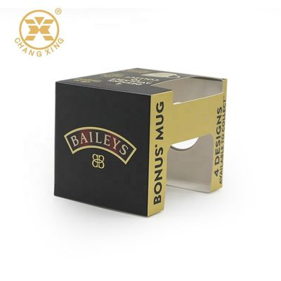 Eco Offset Halloween Cookie Mug Gift Boxes Packaging With Window Embossed For Cupcake