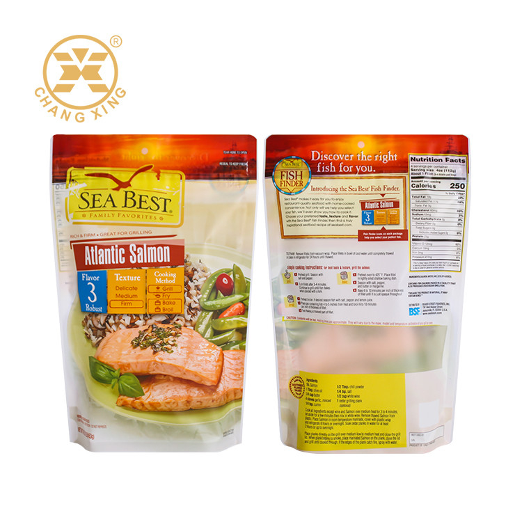 Custom Printed Laminated Heat Sealed Stand Up Bag Food Packaging Bag For Chicken Meat