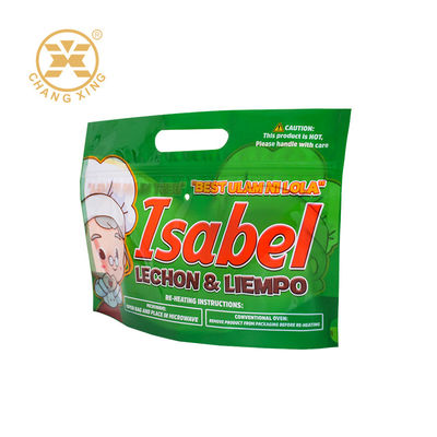 पुनः सील करने योग्य जिपर सील के साथ माइक्रोवेव सेफ रोस्ट चिकन पैकेजिंग