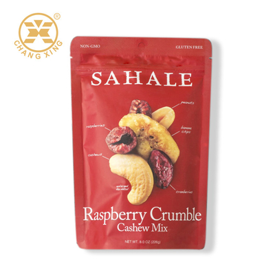 128 ग्राम 4 औंस 6 औंस प्लास्टिक बैग अखरोट रोल फिल्म खाद्य पैकेजिंग बैग नाश्ता के लिए अखरोट पैकिंग बैग