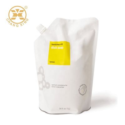 VMPET स्टैंड अप पाउच टोंटी पैकेजिंग के साथ 300ml साबुन लचीला पैकेजिंग प्लास्टिक बैग